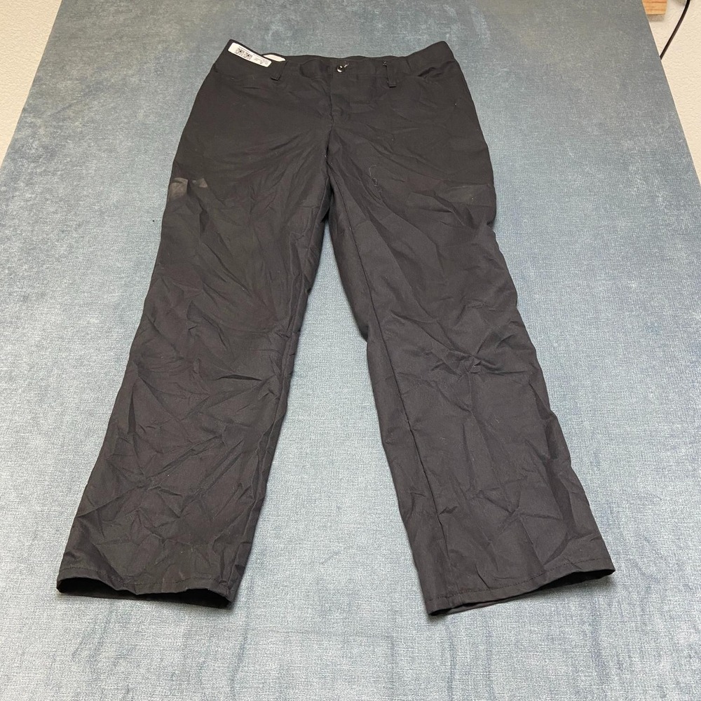 Red Kap Uniform Pants Womens 4 36x31.5 Black Everyday Wear Mid Rise Straight Leg